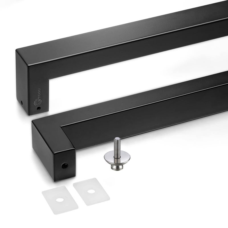 TOGU TG-R3825 مقبض باب سحب/مقبض باب حظيرة من الفولاذ المقاوم للصدأ SUS 304 بسمك 450 مم/18 بوصة، شكل مربع/مستطيل، تشطيب أسود غير لامع - Image 5